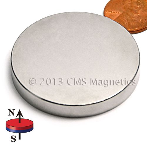 Neodymium disk magnets n45 1.75x0.25&#034; strong ndfeb rare earth magnets lot 3 for sale