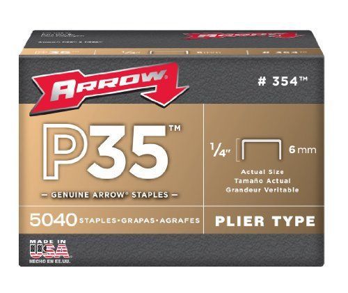Arrow 354 genuine p35 1/4-inch staples, 5,040-pack new for sale