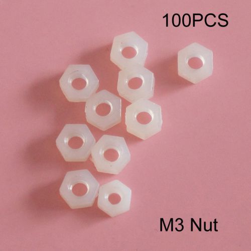 100pcs Nylon M3 Screw Nuts