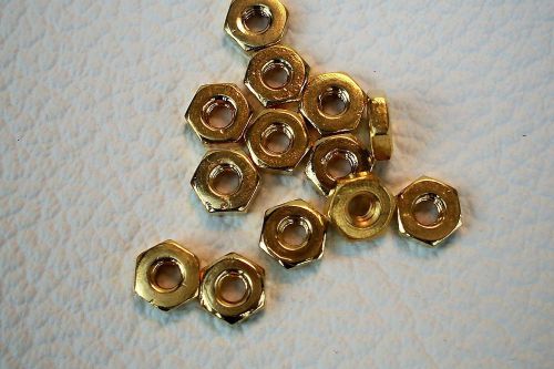 10 - nuts 6 -32 x 5/16 cf. gold plated brass hex nuts. for sale