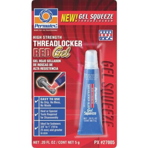 Itw global brands 27005 high-strength threadlocker-gel red hi threadlocker for sale