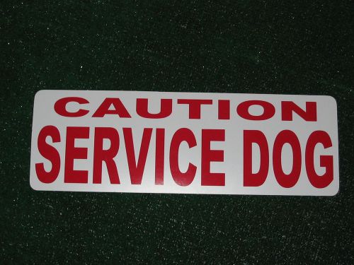 RED Caution SERVICE DOG Magnetic Signs 4 car &amp; truck Van or SUV K-9 Police