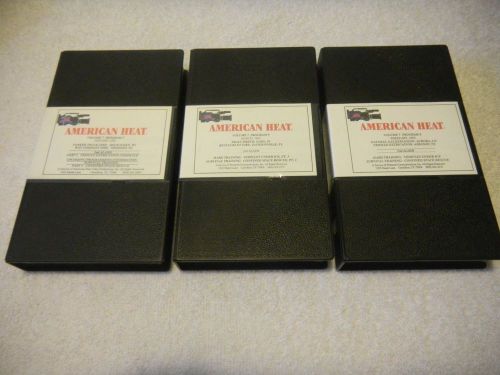 AMERICAN HEAT Firefighter TRAINING VHS TAPES x3 Vehicle Under Ice/Train Wreck +