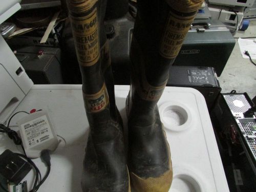 Ranger firemaster firefighter rubber,black&amp;yellow,steel midsole/toe sz 7 boots for sale