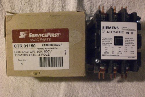 SIEMENS 42BF35AFAHX , CTR01150 SERVICEFIRST CONTACTOR NEW IN BOX