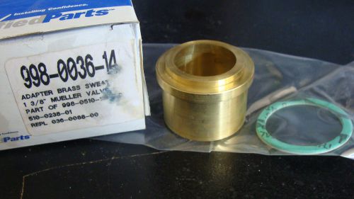 New factory overstock copeland brass sweat adapter 998-0036-14 1 3/8&#034; valve for sale