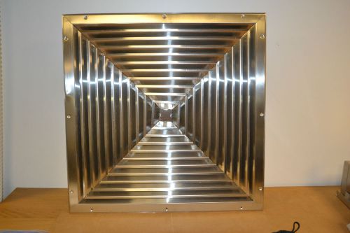 25.5&#034;x25.5&#034; Commercial Stainless Steel 4 Way Diffuser  NEW 12&#034; round neck
