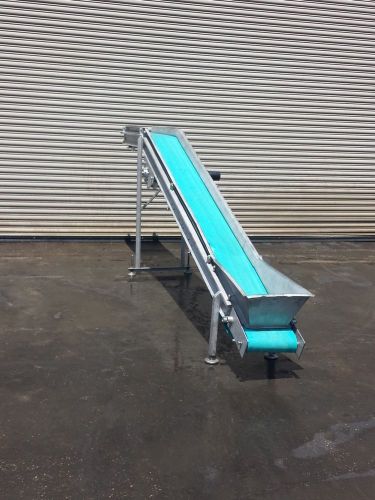 12&#034; wide x 12&#039; long ss incline conveyor with food grade belt, conveying for sale