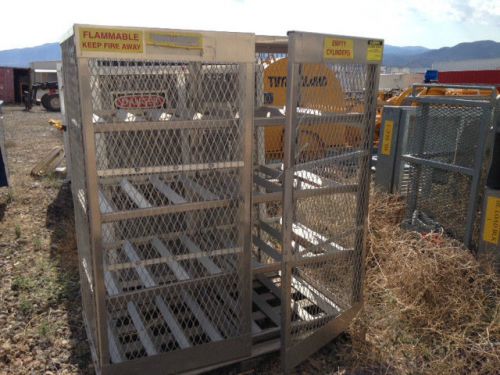 Used  justrite 23005 welded aluminum 16 propane tank horizontal cylinder cage for sale