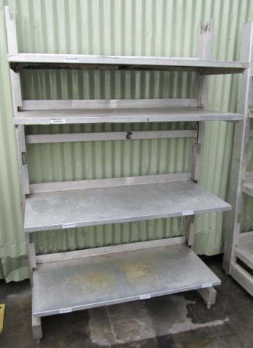 4 tier shelf adjustable galvanised storage rack system (r,3-00). for sale