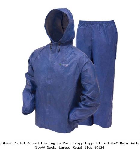Frogg toggs ultra-lite2 rain suit, stuff sack, large, royal blue : ul12104-12lg for sale