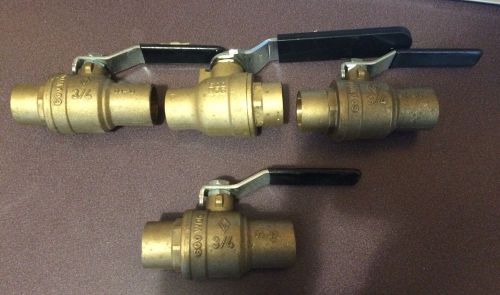 4 - 3/4&#034; Solder Shut off valves, 3 - Premier, 1 - SHOME VALVES