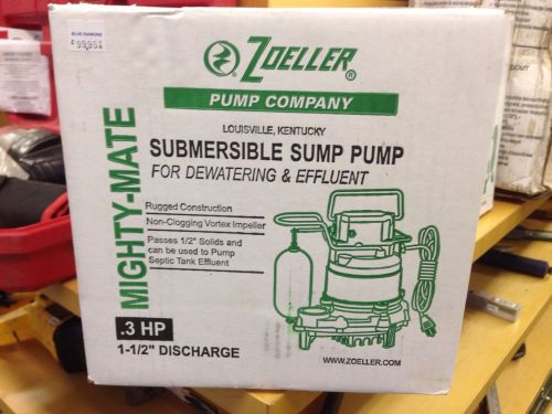 Zoeller  submersible sump pump for sale