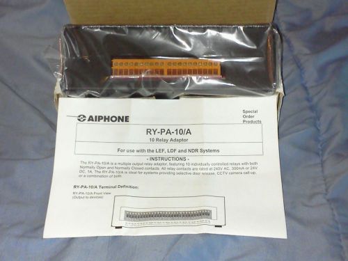 Aiphone RY-PA-10, Relay Adaptor W/10 12V DC Relays (Form-C)
