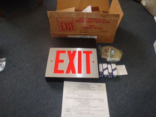 Dual lite self diagnostic emergency exit sign for sale
