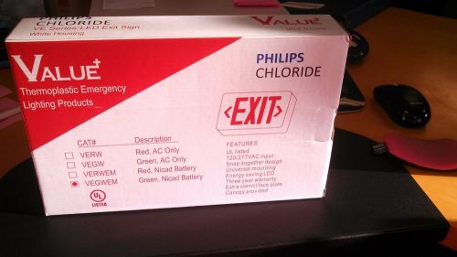Philips Chloride Exit Sign VEGWEM 277/120V