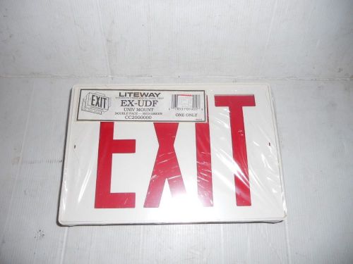 NEW IN SEALED PACKAGE LITEWAY EXIT SIGN EX-UDF DOUBLE FACE RED/GREEN #CC2000000