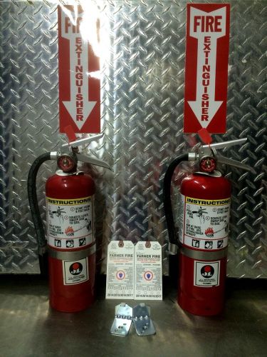 5lb abc badger fire extinguisher with new certification tag lot of 2