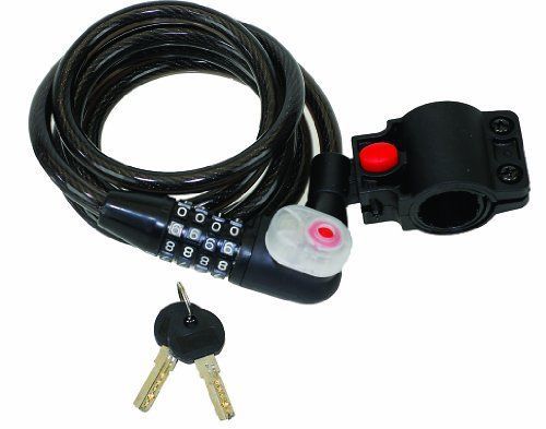 M-Wave Lighted Key and Combo Lock (Black  10 x 1800mm)
