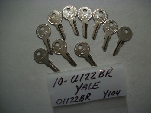 Locksmith LOT of 10, Key Blanks Dominion U122BR, O1122BR, Y104 for YALE Locks