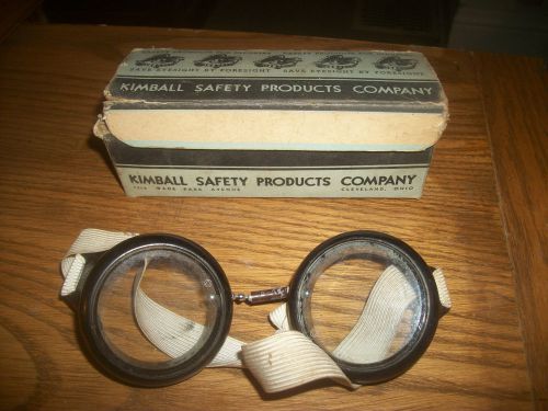 Vintage Kimball Safety Goggles In Box NOS STEAMPUNK