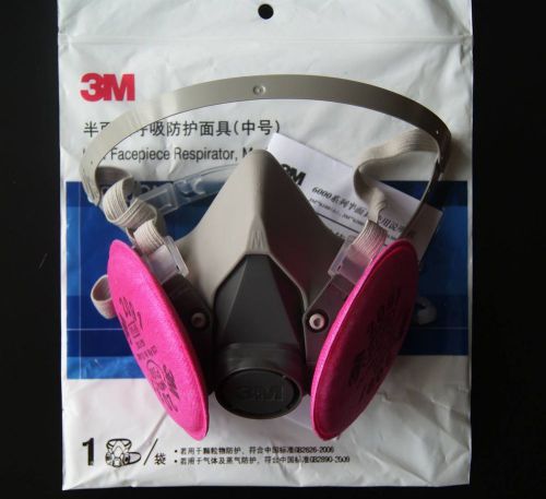 3m spray paint /dust mask respirator 6200 size medium w/ 3m 2091 p100 fliters for sale