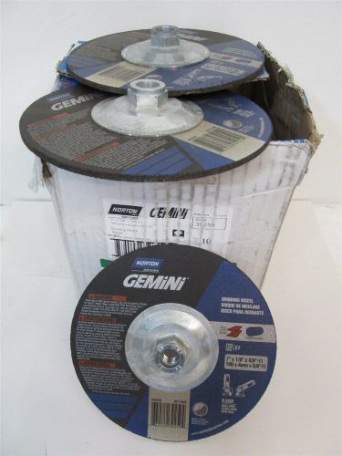 Norton gemini 39259, 7&#034; x 1/8&#034; x 5/8&#034;-11, depressed center cutting  wheels 10 ea for sale