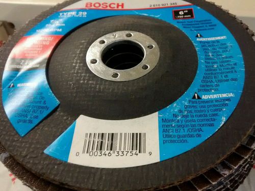 Bosch type 29 6&#034; dia. 7/8&#034; Arbor Flap disc 10 pcs 80 grit NEW FD2960080