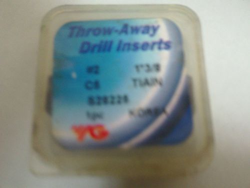 Throw-away drill inserts #2   1* 3/8  c5 tiain    i pc  yp for sale