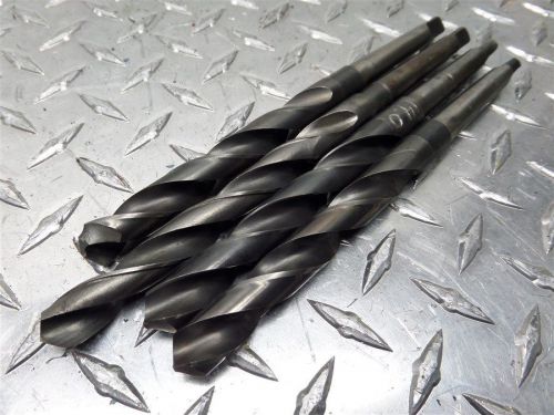 4 PIECE 1 MORSE TAPER DRILL BITS 14mm DIAMETER 7-1/4&#034; LENGTH