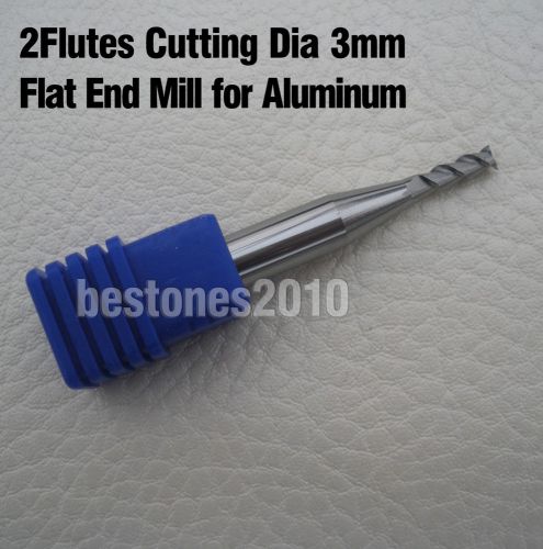 Lot 1pcs solid carbide endmills 2flute cutting dia 3mm flat aluminum endmills for sale
