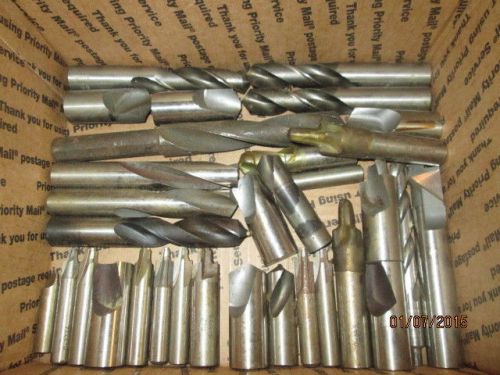 MACHINIST TOOL LATHE MILL Machinist Lot of l Cutters And Drills for Mill Drill