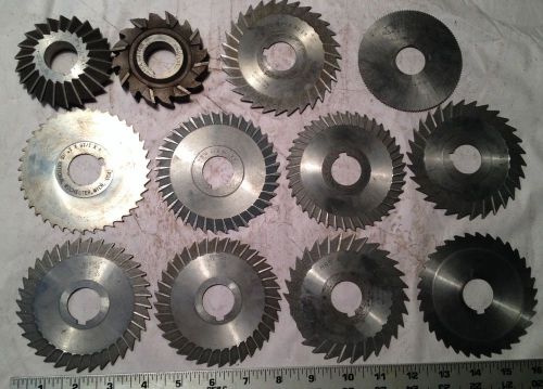 MACHINIST LATHE TOOL LOT OF 12 FACE MILL CUTTING BLADES VARIOUS SIZES AND BRANDS
