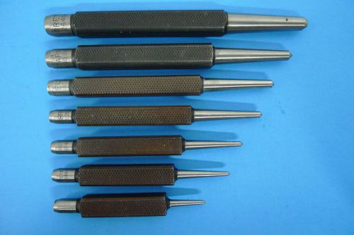 STARRETT No. 264 CENTER PUNCHES SET OF 7 *FREE SHIPPING* machinist toolmaker *9