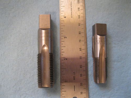 3/8 18 &amp; 1/2 14 NPSF TAPS USA MADE TOOL SHOP MACHINIST DRILLING