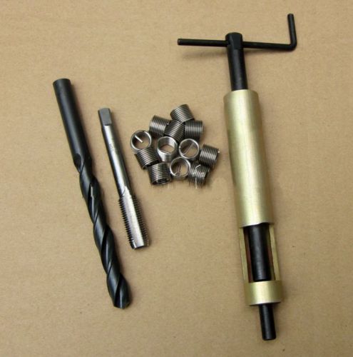 Tap insertion tool and helicoil thread repair kit m14 x 1.5 drill free shipping for sale