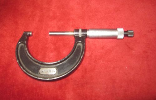 Starrett No. 436,1&#034; to 2&#034; micrometer W/ratchet stop lock nut very good condition