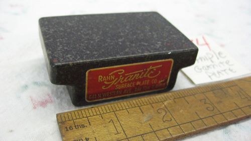VERY RARE salesman sample granite surface plate. &#034;RAHN GRANITE&#034;        (ref#374)