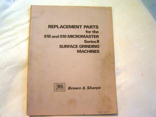 Micromaster Series 2 Surfecs Grinding Machine. Replacement Parts.