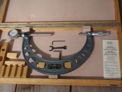TESA Micrometer 4-8&#034; high quality Swiss with comparator