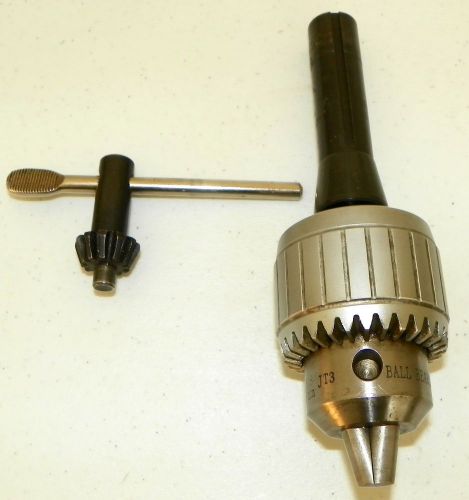 Jacobs 3JT  DRILL CHUCK 1/32-5/8&#034; 10-16mm with R8 Taper &amp; Key