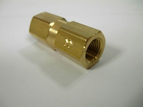 1/8&#034; inline check valve 3000 male x female npt brass  spring loaded new &lt;11er81 for sale