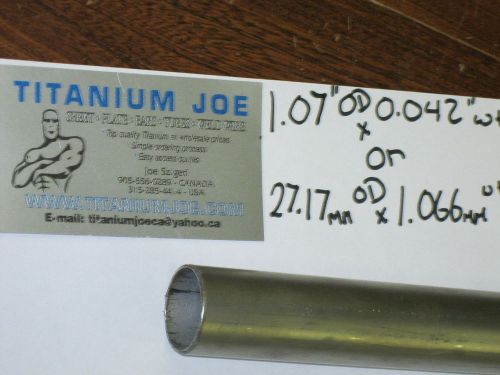Titanium tubing  3al-2.5v  1.07&#034;od x 0.042&#034; wall x 96&#034; for sale
