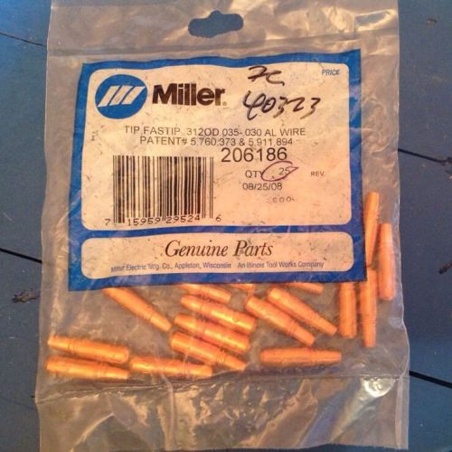 Miller Mig Weld Tips Bag of 25 Tip 312OD. 035-030 AL Wire.   (T3)