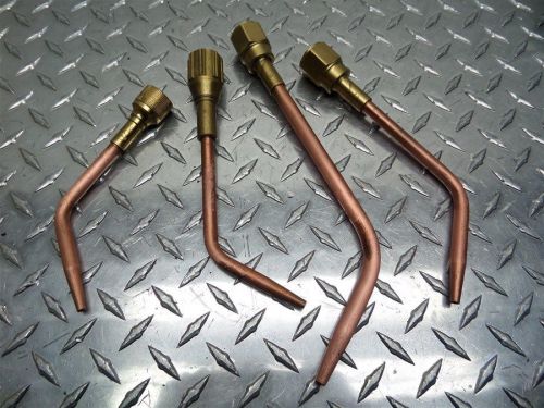 4 piece harris &amp; other brand oxygen acetylene welding brazing torch tips for sale