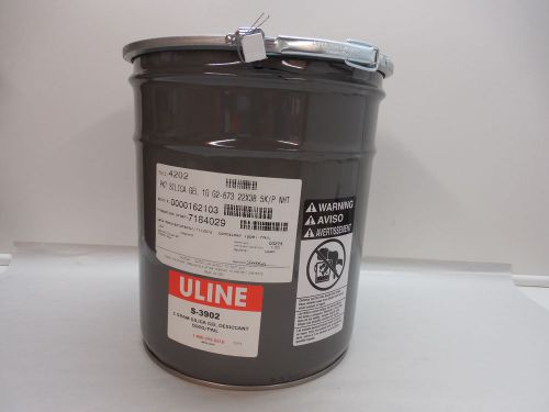 Uline s-3902 gel desiccants gram size 1 5 gallon pail 5,000-pc 7/8&#034; x 1-1/2&#034; for sale