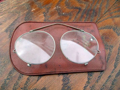 Vintage willson snap-on clear safety glasses for sale