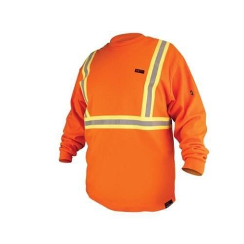 Revco FTL6-ORA-RTT Orange FR Cotton w/Ref. Tape Long Sleeve T-Shirt, 2X-Large
