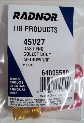 Radnor 64005580 Gas Lens Collet Body Medium 1/8&#034; 45V27 QTY 2