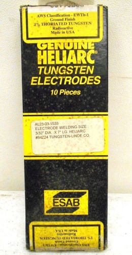 ESAB Heliarc Electrodes, #84z24 , 1% Thoriated Tungsten, 3/32&#034;, 1-Pkg of 10